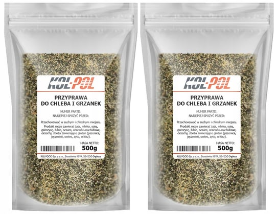 PRZYPRAWA DO CHLEBA i GRZANEK 1kg Domowe grzanki mieszanka ziół Kol-Pol ...