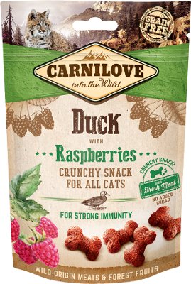 Przysmak dla kotów CARNILOVE Crunchy Snack Duck & Raspberries, 50 g Carnilove