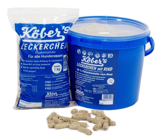 Przysmak dla psa KOEBERS, z wołowiny Leckerchen mit Rind, 1 kg. Koebers