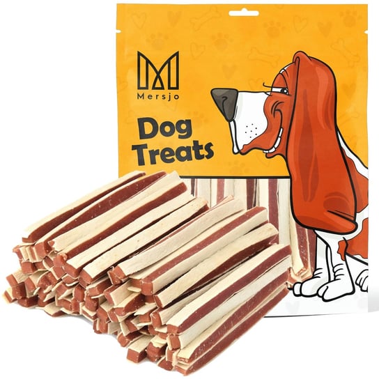 Przysmak dla psa - Miękkie paski z kaczki sandwich Mersjo 500g Mersjo
