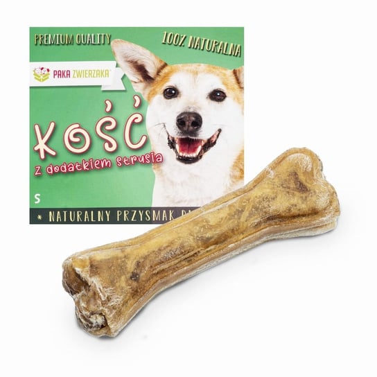 Przysmak dla psa PAKA ZWIERZAKA, kość prasowana ze strusiem, 10 cm Paka Zwierzaka