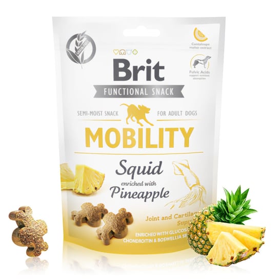 Przysmak dla psa Uzupełniająca Karma dla psa Brit  Care Dog Functional Snack Mobility Squid 150 g Brit