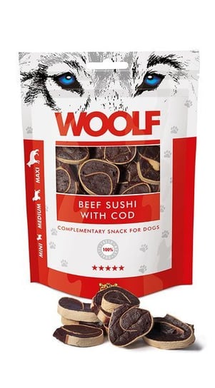 Przysmak dla psa WOOLF Beef Sushi with Cod, 100 g WOOLF
