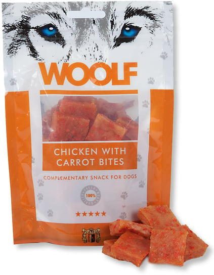 Przysmak dla psa WOOLF Przysmak Chicken with Carrot Bites, 100 g WOOLF