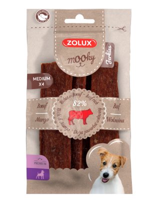 Przysmak dla psa ZOLUX Mooky Premium Jerkies Medium, wołowina, 4 szt. Zolux