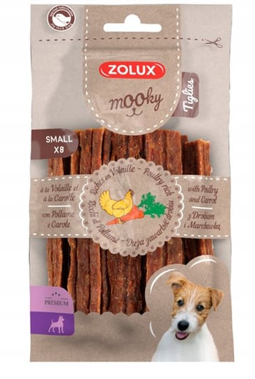 Przysmak dla psa ZOLUX Mooky Premium Tiglies Small, drób i marchewka, 8 szt. Zolux