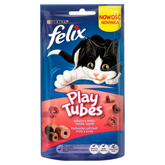 Przysmak FELIX Play Tubes, indyk i szynka, 50 g Felix