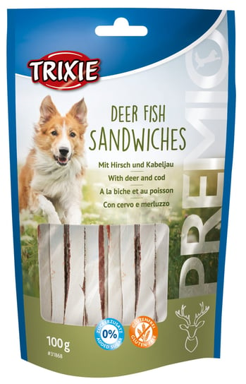 Przysmak PREMIO Deer Fish Sandwiches, dziczyzna i dorsz, 100 g Trixie