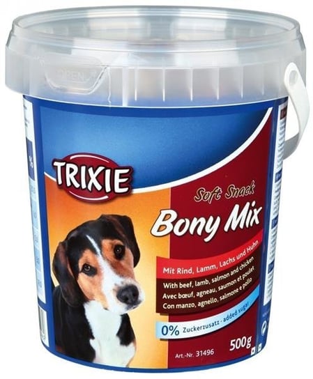 Przysmaki dla psów TRIXIE Soft Snack Bony Mix Mit Rind, Lamm, Lachs und Huhn, kurczaka, jagnięciny, łososia i wołowiny, 500 g Trixie