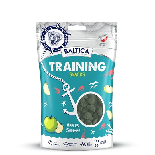 przysmaki treningowe dla psa krewetka z jabłkiem 100g Baltica Baltica