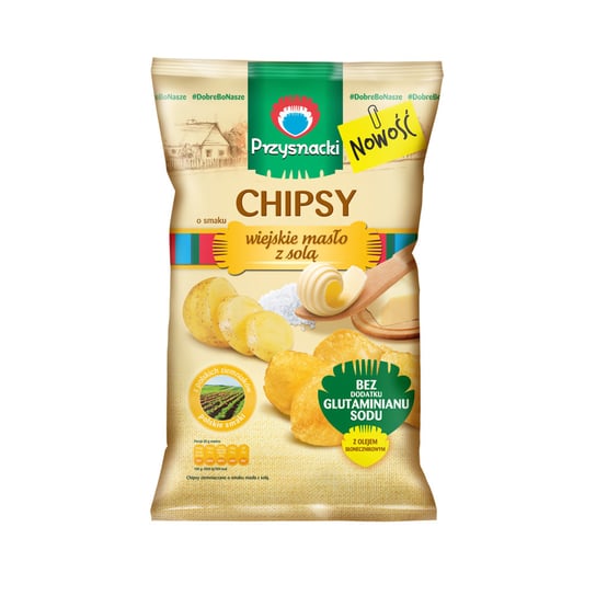 Przysnacki chipsy wiejskie smak masło z solą 135 g Przysnacki