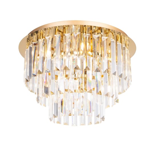 Przysufitowa LAMPA glamour MONACO C0205 Maxlight kryształowa do sypialni złota MaxLight