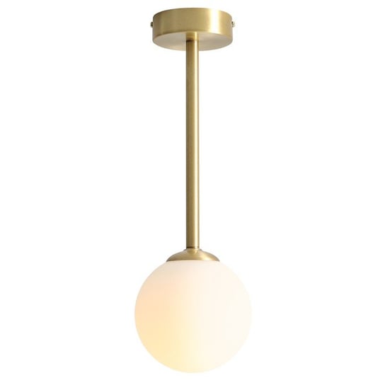 Przysufitowa lampa wisząca PINNE loftowa kula szklana do kuchni biała Aldex