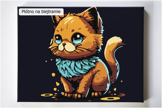 Przytul Mnie Malowanie Po Numerach dzieci kot kotek Akrylowo