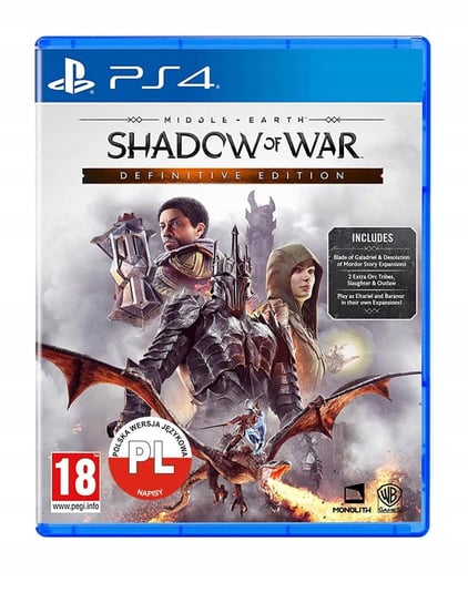 Ps4 Shadow Of War Definitive Edition Monolith Productions