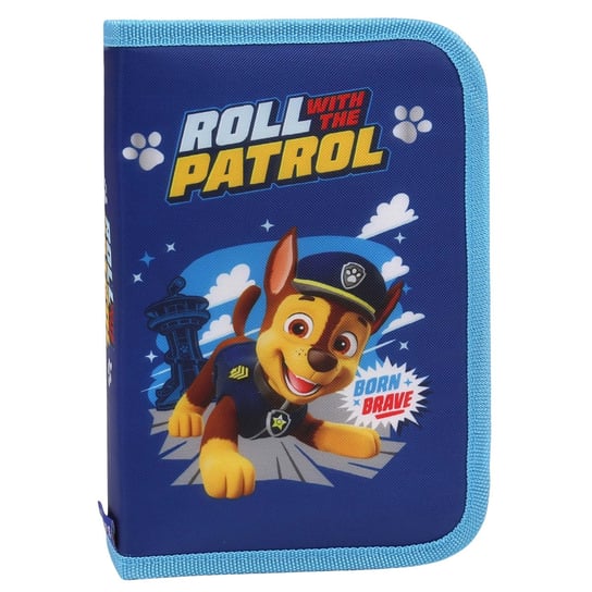 Psi Patro Chase Niebieski piórnik z wyposażeniem, 2 rozkładane klapki Paw Patrol