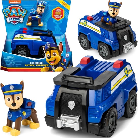 Psi Patrol 2w1 Figurka piesek Chase + radiowóz policyjny wóz pojazd samochód Spin Master