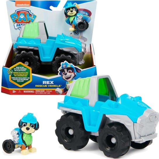 Psi Patrol 2w1 Rex Zestaw pojazd samochód autko + figurka piesek eco Psi Patrol
