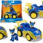 Psi Patrol Chase figurka + pojazd deluxe Mighty Pups Kosmopieski Spin Master