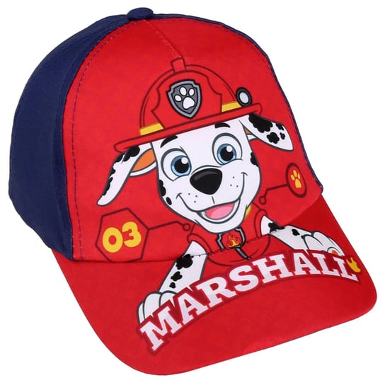Psi Patrol Marshall Chłopięca czapka z daszkiem, czerwono-granatowa 52 cm Nickelodeon
