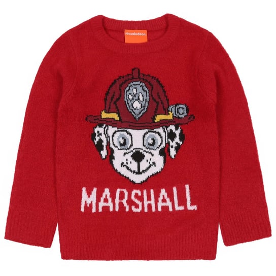 Psi Patrol Marshall Czerwony Sweter Chłopięcy, Długie Rękawy, Ciepły Nickelodeon