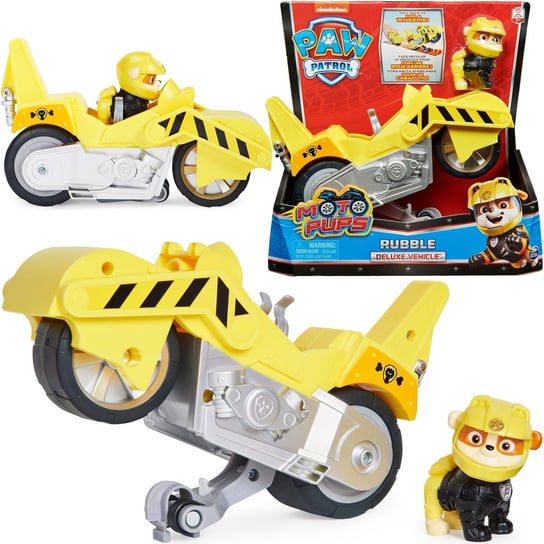 Psi Patrol, motocykl z figurką Rubble Moto Pups Spin Master