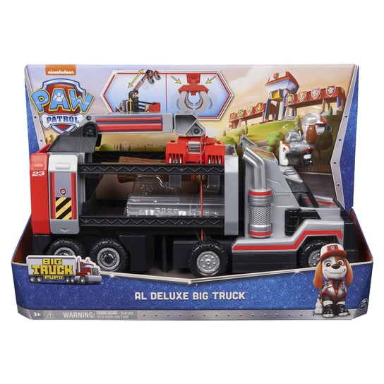 Psi Patrol, pojazd ciężarówka budowlana Deluxe Big Trucks Ala + figurka Psi Patrol