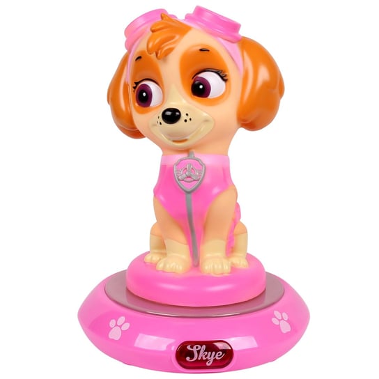 Psi Patrol Skye Różowa lampka nocna 3D, figurka Nickelodeon