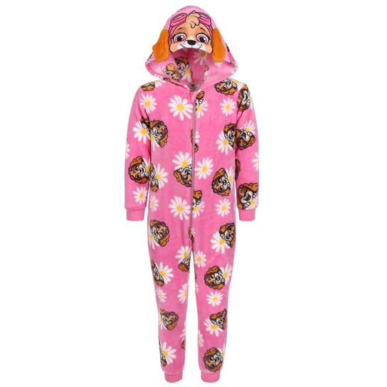 Psi Patrol Skye Różowa, polarowa piżama jednoczęściowa, dziecięce onesie z kapturem, OEKO-TEX 3-4 lat 98-104 cm Nickelodeon