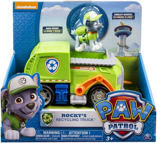 Psi Patrol, Śmieciarka Rocky'ego z figurką, 20072636 Spin Master