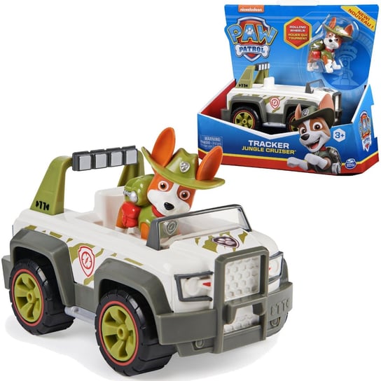 Psi Patrol Tracker Jeep Pojazd z figurką Jungle Psi Patrol