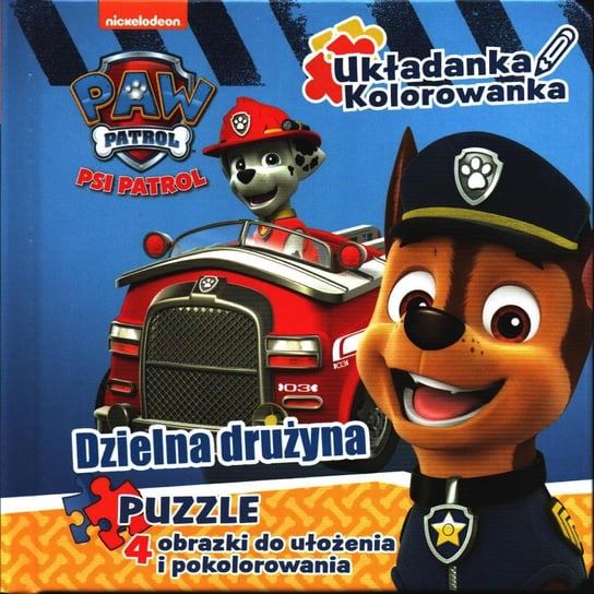 Psi Patrol Układanka Kolorowanka Media Service Zawada Sp. z o.o.