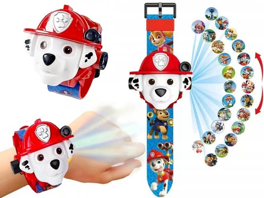 Psi Patrol Zegarek 3D Z Projektorem Marshall Straż Inna marka