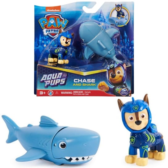 Psi Patrol Zestaw Aqua Pups figurka Chase i rekin Spin Master