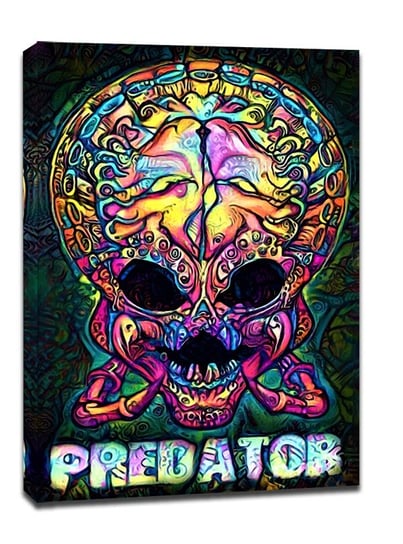 PsychoSkull, Predator, Alien Obcy - obraz na płótnie 40x50 cm Galeria Plakatu