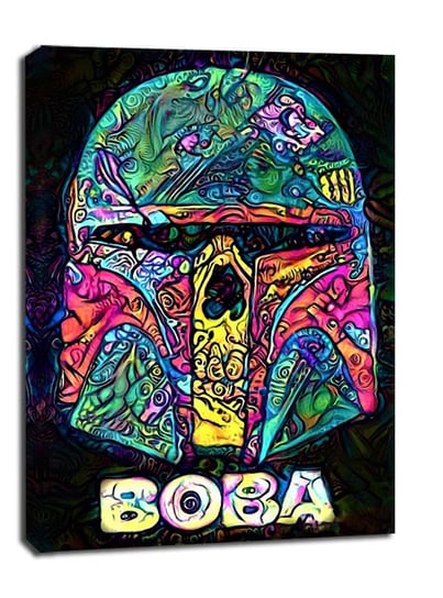 PsychoSkulls, Boba Fett, Star Wars Gwiezdne Wojny - obraz na płótnie 60x80 cm Galeria Plakatu