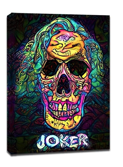 PsychoSkulls, Joker, DC Comics - obraz na płótnie 61x91,5 cm Galeria Plakatu