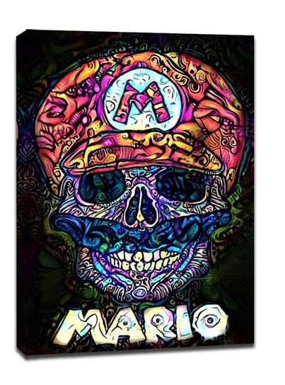 PsychoSkulls, Mario Nintendo - obraz na płótnie 40x50 cm Galeria Plakatu