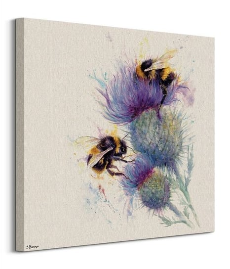 Pszczoły na kwiatach - obraz na płótnie Pyramid International