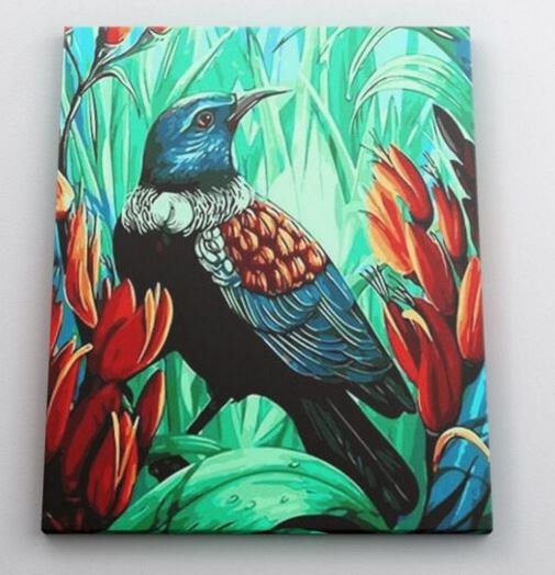 Ptak w zaroślach - Malowanie po numerach 50x40 cm ArtOnly