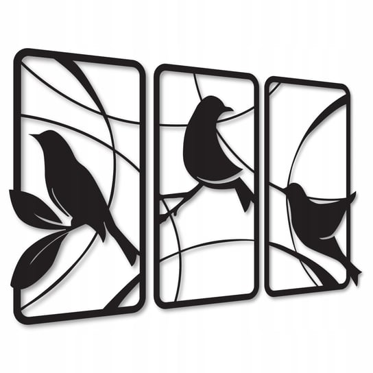 Ptaki Panele Ścienne 3D Z Drewna Obraz Ażurowy Inna marka