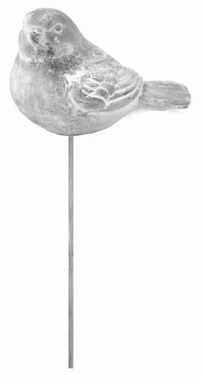 Ptaszek betonowy na piku dekoracja szary 26 cm Aleja Kwiatowa