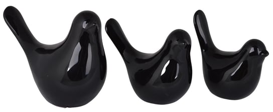 Ptaszek ceramiczny duży, czarny, 5,5x11, 5x9,5 cm Ewax