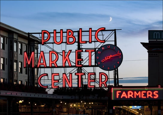 Public Market Center. Pike Place Market., Carol Highsmith - plakat 100x70 cm Galeria Plakatu