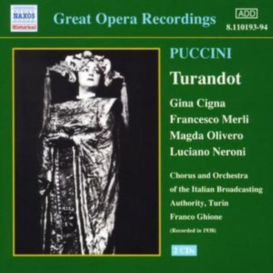 PUCCINI TURANDOT 1938 2CD Cigna Gina