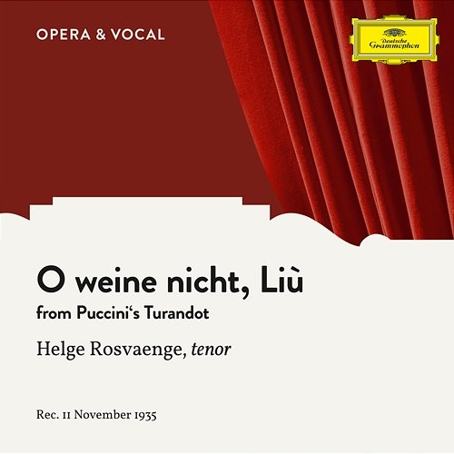 Puccini: Turandot: O weine nicht, Liù Helge Rosvaenge, Staatskapelle Berlin, Franz Alfred Schmidt