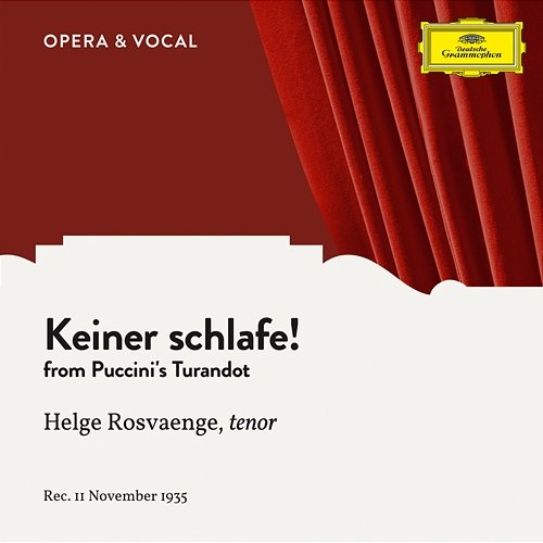 Puccini: Turandot, SC 91: Keiner schlafe! Helge Rosvaenge, Mitglieder Der Staatskapelle Berlin, Franz Alfred Schmidt