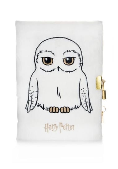 Puchaty Pamiętnik na kłódkę Harry Potter Sowa Hedwiga 80k w linie Notes A5 Pyramid Posters