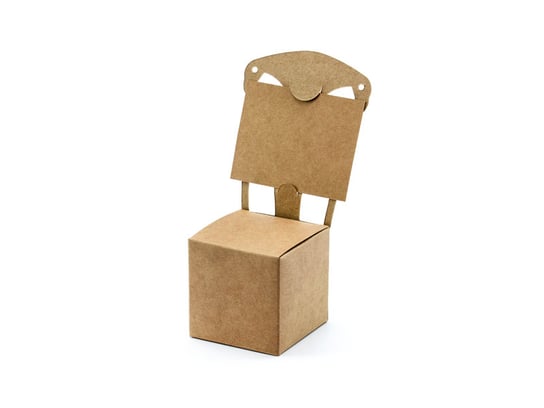 Pudełeczka, Krzesełko, kraft, 5x5x5 cm, 10 sztuk PartyDeco