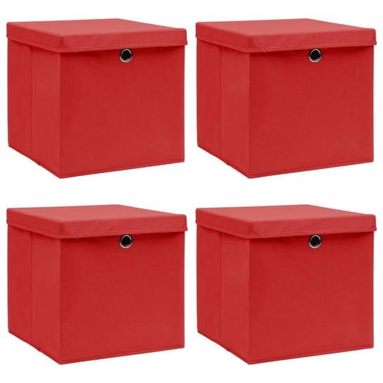 Pudełka do przechowywania 32x32x32 cm, czerwone, 4 Inna marka